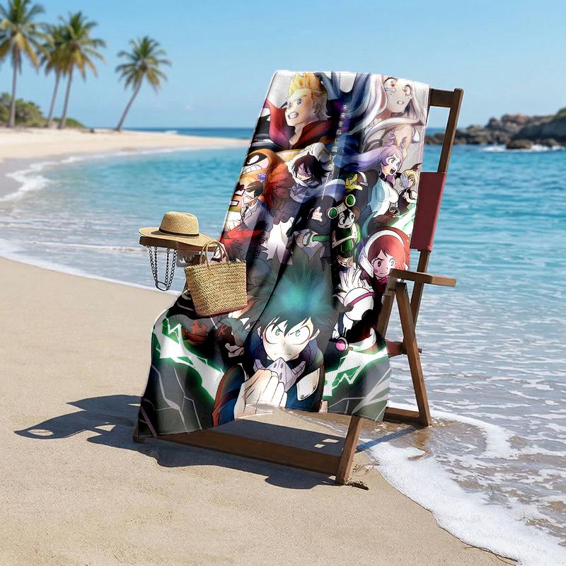 Hero Academia Fashion Beach Towel: Ideal for Summer Adventures Soft, absorbent and quick drying suitable for swimming and bathing