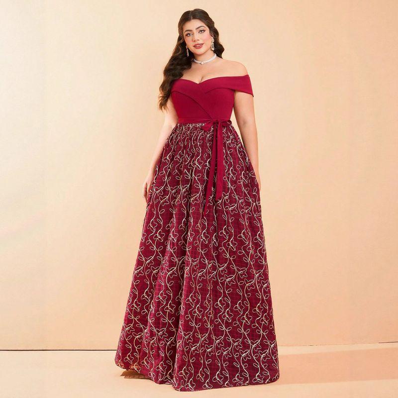 

Cross-Border European and American New Style One-Shoulder Plus-Size Evening Dress, Elegant Slim-Fit Adult Dress, Birthday Dress, Wedding Dress Picture Color-Al21025 0 XL
