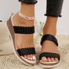 Women's Sandals Bohemia Heels Sandals for Summer Wedges Heeled Shoes Women Slippers Summer Shoes Woman 2025 Footwear Sandalias