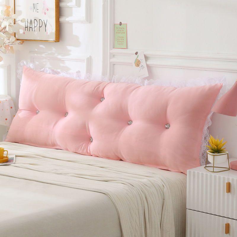 Bed Back Cushion Thicken Quilted Padded Anti-collision Princess Style Large Backrest Removable and Washable Tatami Waist Cushion