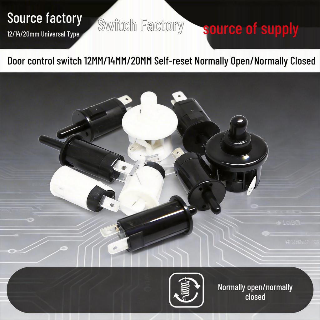 KA5 Refrigerator Light Switch: 12/14/20mm Self-Reset, Normally Open/Closed, Door-Controlled for Wardrobe