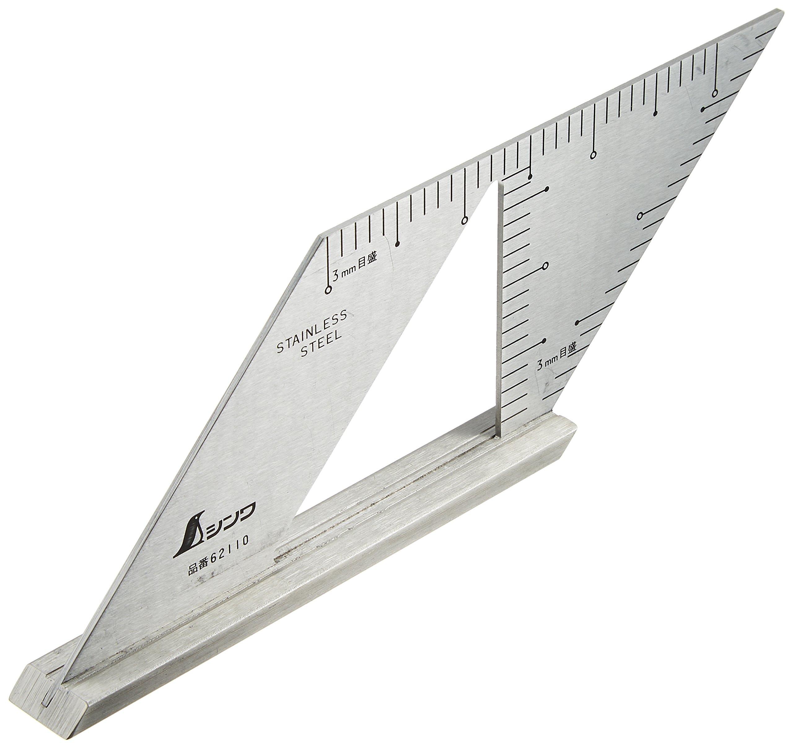 

Shinwa Sokutei Stop Ruler with Right Angle 62110