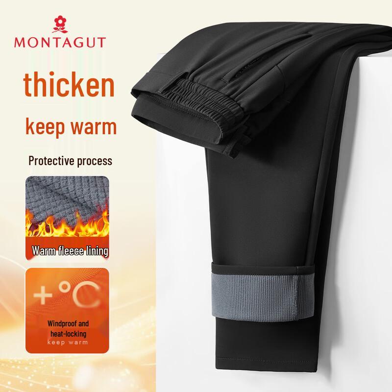 Мужские зимние термо-флисовые повседневные брюки прямого кроя MONTAGUT XL