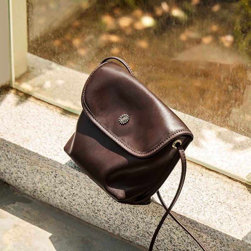 

Simple Versatile Genuine Leather Women s Bag 2025 New Fashion Design Single Shoulder Bag Autumn Winter Retro High-end Crossbody Bag Upper Width22CM*Lower Wid