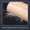 Portable Wooden Pet Fur Remover Brush with Serrated Edge for Efficient Hair Removal and Grooming Suitable for Various Fur Types and Sizes