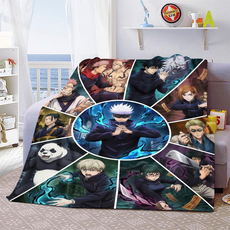 Jujutsu Kaisen Coperta Plaid Morbida Calda Accogliente per Divano Letto Leggera Decorazione per la Casa -QJY