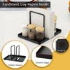 Metal Napkin Holder Black Napkin Storage Dispenser Easy To Clean Napkin Stand