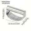 Stainless Steel Garlic Press and Peeler: Manual Household Garlic Pounder and Clip Tool