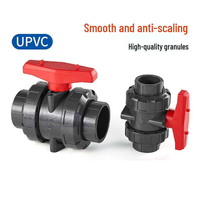 Luoyiren PVC Grey Hot Melt Straight Ball Valve
