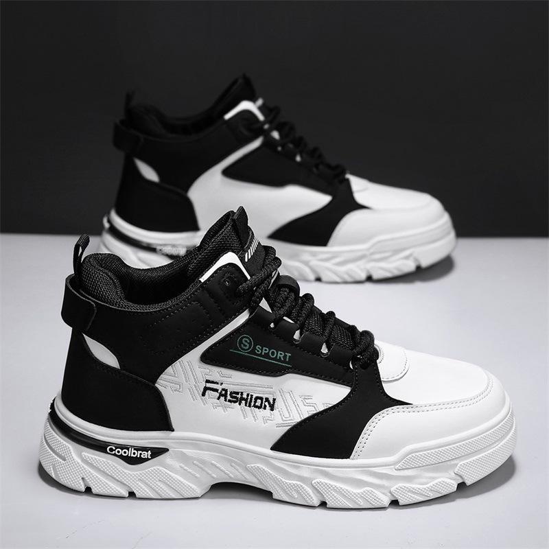 

Кожаные мужские ботинки Мартин на высоком берце, осень-зима, новые, для активного отдыха, туризма, трендовые, на шнуровке, с увеличением роста 44