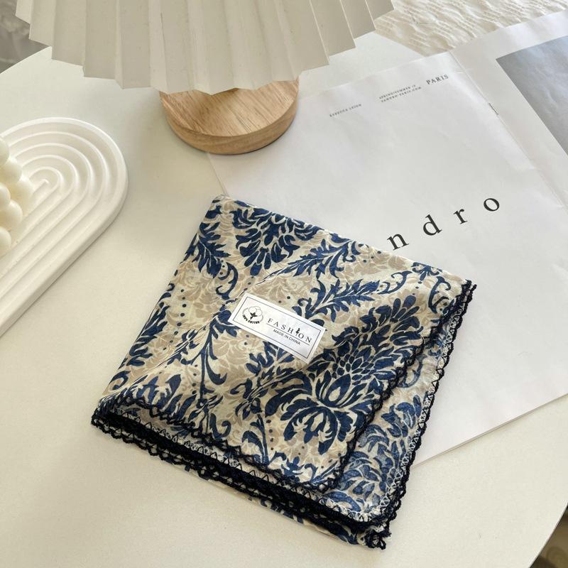 

Женские шарфы, хлопковые платки, модные повязки на голову, шейные шарфы 70 см 70CMX70CM герцог синий