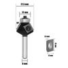 Industrial Grade Disposable Double-Edged Router Bit - Round Nose Angle, 1/4, 6, 8mm Shank for Woodworking.