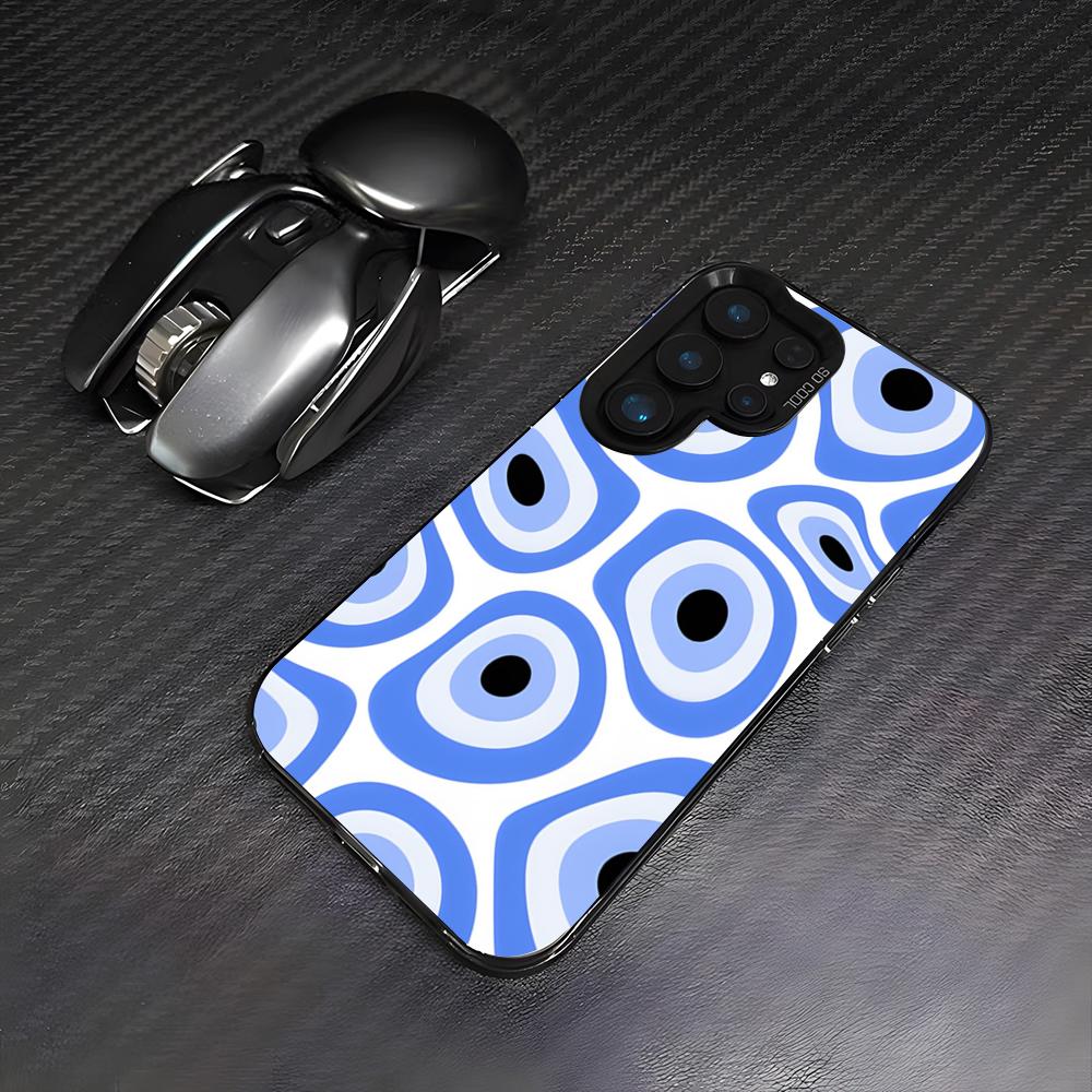 Lucky Blue Evil Eye Phone Case For Samsung A25 A33 5G A54 A36 A35 A56 A52 A14 Shockproof Colorful Cover