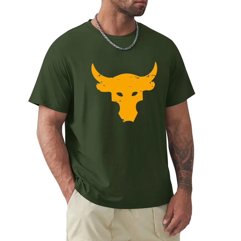 Koszulka Brahma Bull The Rock Project Siłownia Męska Z Okrągłym Dekoltem 100% Bawełna Koszulki T-shirt Top