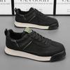 Men's Casual Sports Running Shoes New Leather Versatile Non-Slip All-Black Trendy Sneakers From Mainland Retro Board Fashionable