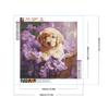 5D DIY Full Round Drill Diamond Painting Golden Retriever Kit Home Decor 40x40cm