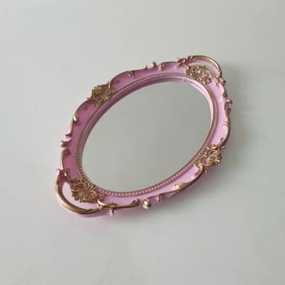 Miroir Mural Décoratif de Forme Ovale Verre Matériau Vintage Français Plateau de Rangement pour Bijoux Plaque Miroir Taille Bureau Plat de Service