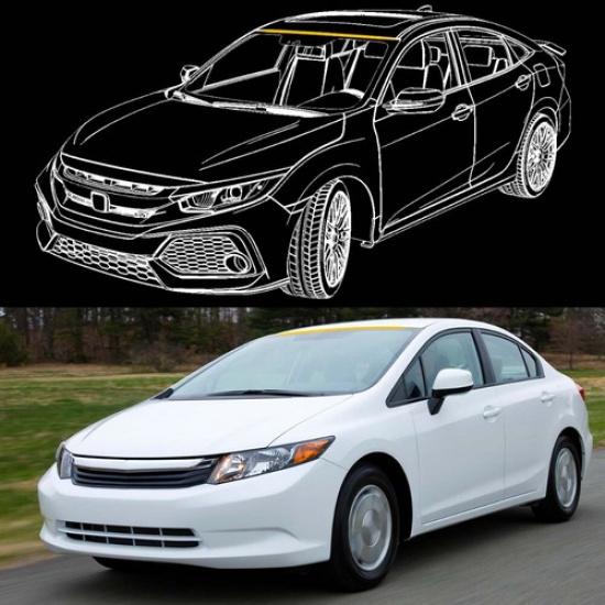 Windshield Weather Trim Seal Rubber Molding Cover 4Ft For Honda 06-11 Civic Car