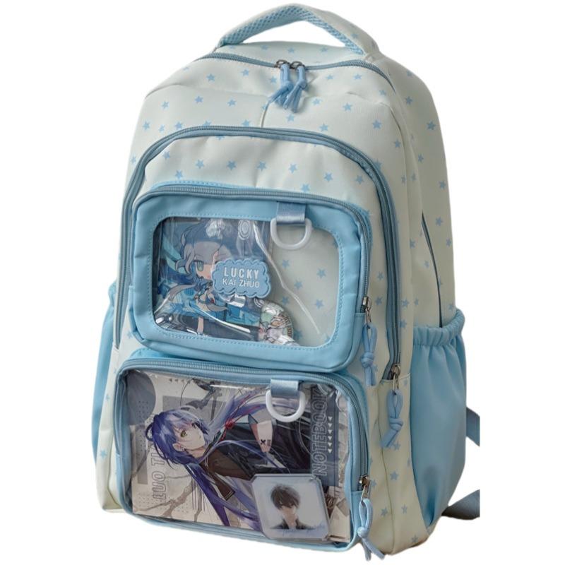 New High-value Fresh and Sweet Dopamine Transparent Bar High School Students Large-capacity Backpack