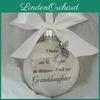 Granddaughter Angel In Heaven 8cm Plastic Ball Feather Material Christmas Ornament