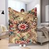 Floral Pattern Blanket Microfiber Flannel Cover Blanket Bedroom Living Room Sofa Soft And Comfortable Home Decoration
