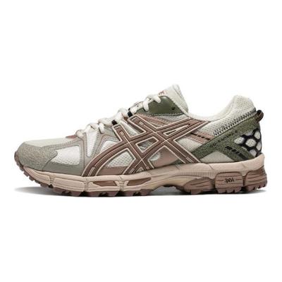 Gel-Kahana 8 Bequemes Textil Synthetisches Leder Langlebig Atmungsaktiv Stützend Low-Top Laufschuhe Herren Sneaker Grau Rot 1011B109-029