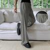 New Arrivals Open Run Women Stretch Banding Wide Pants Rayon Stripe