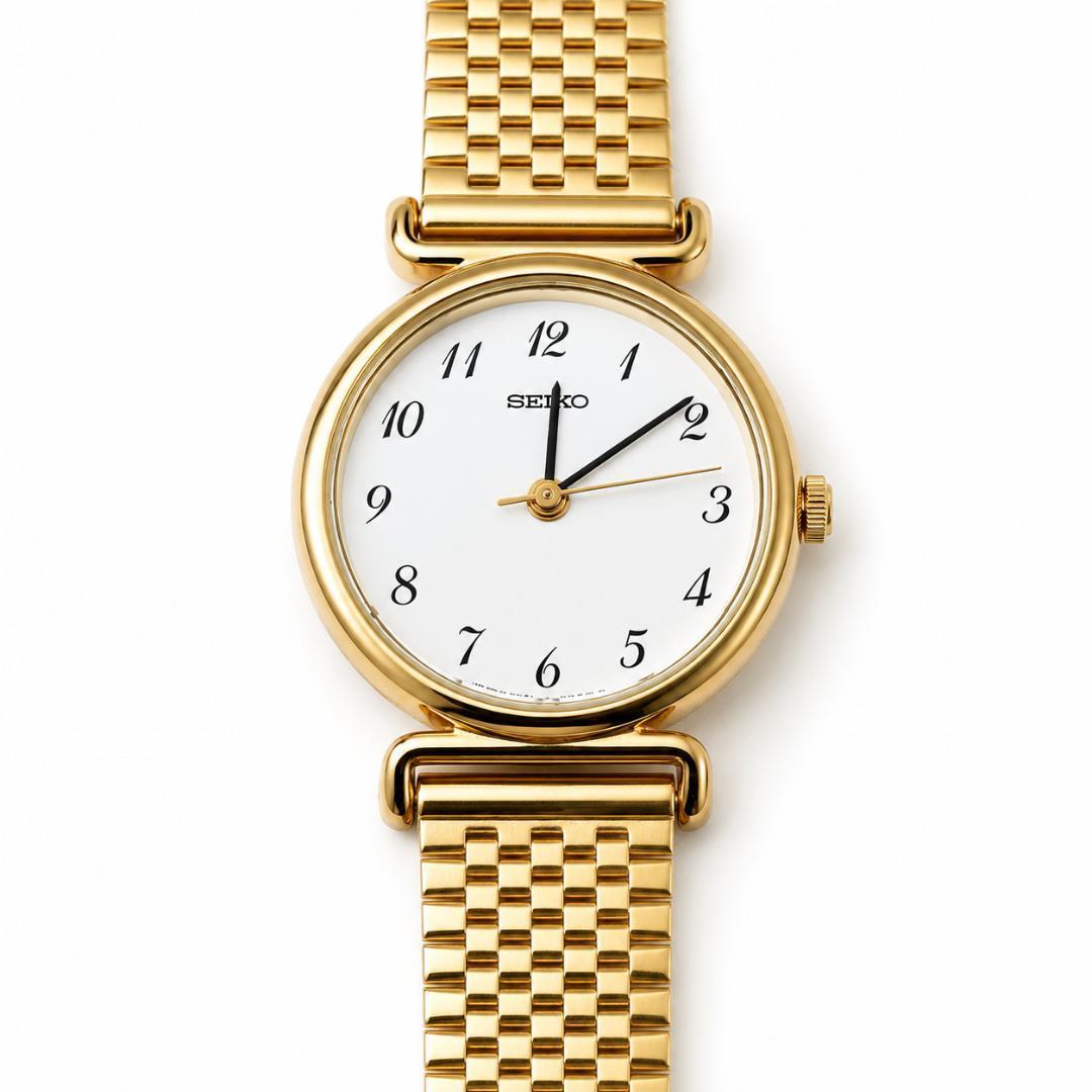 SEIKO Watch Gold Color Quartz Analog