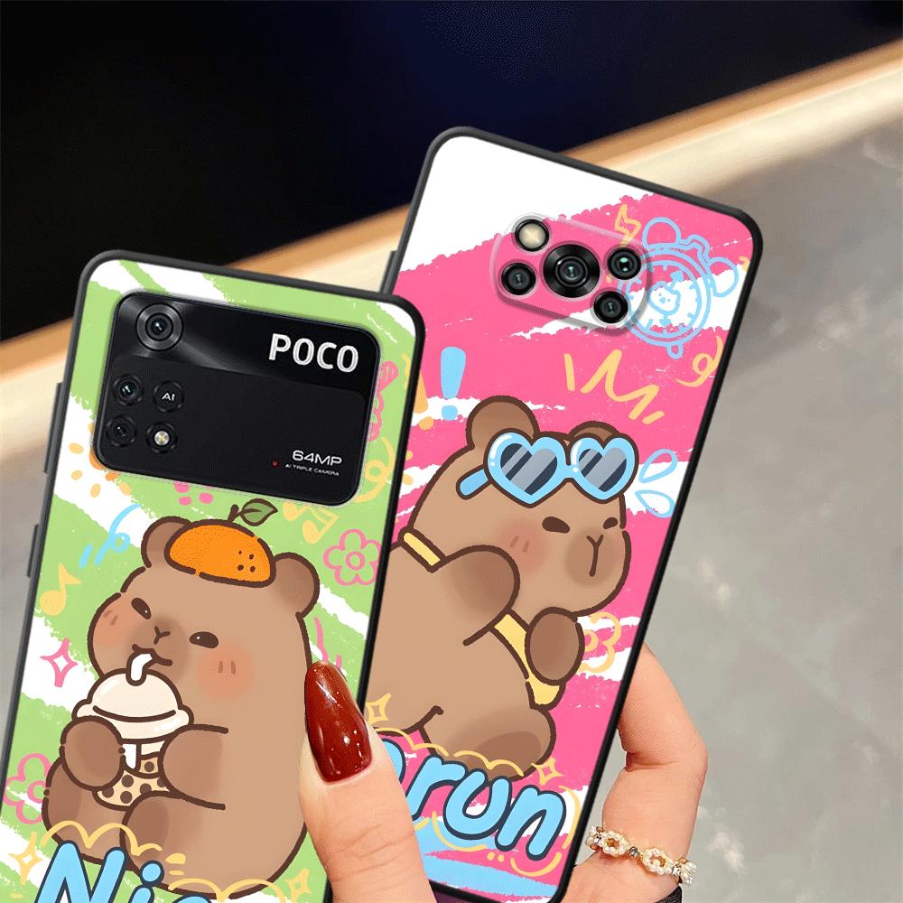 Case for Xiaomi Poco F8 F3 X3 X4 X5 X7 Pro C71 C75 C50 F1 M3 M4 M7 C61 M5 Funda Phone Cover Cartoon Cute Guinea Pig
