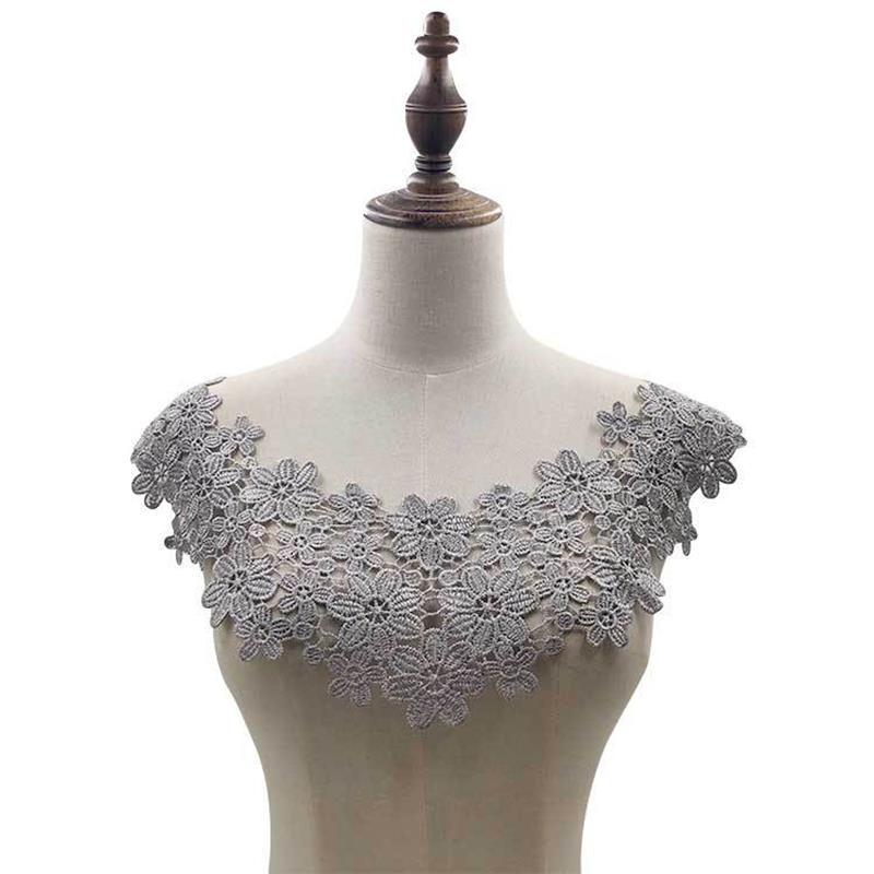 High Quality False Collar For Lady Fashion Fake Collar Lace Neckline Collars Women Neckband Applique Fabric Collarband