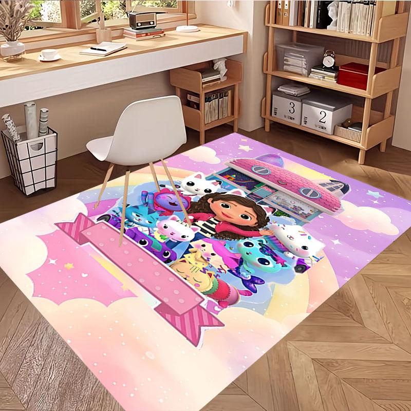 Gabby's Dollhouse Print Rug, Washable Floor Carpet, For Entryway Dorm Laundry Room Office Study, Home Decor Birthday Christmas Gift