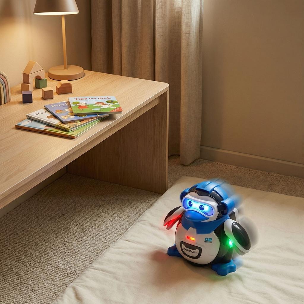 Electric Omnidirectional Crawling Toy With Lights And Spray Function For Children