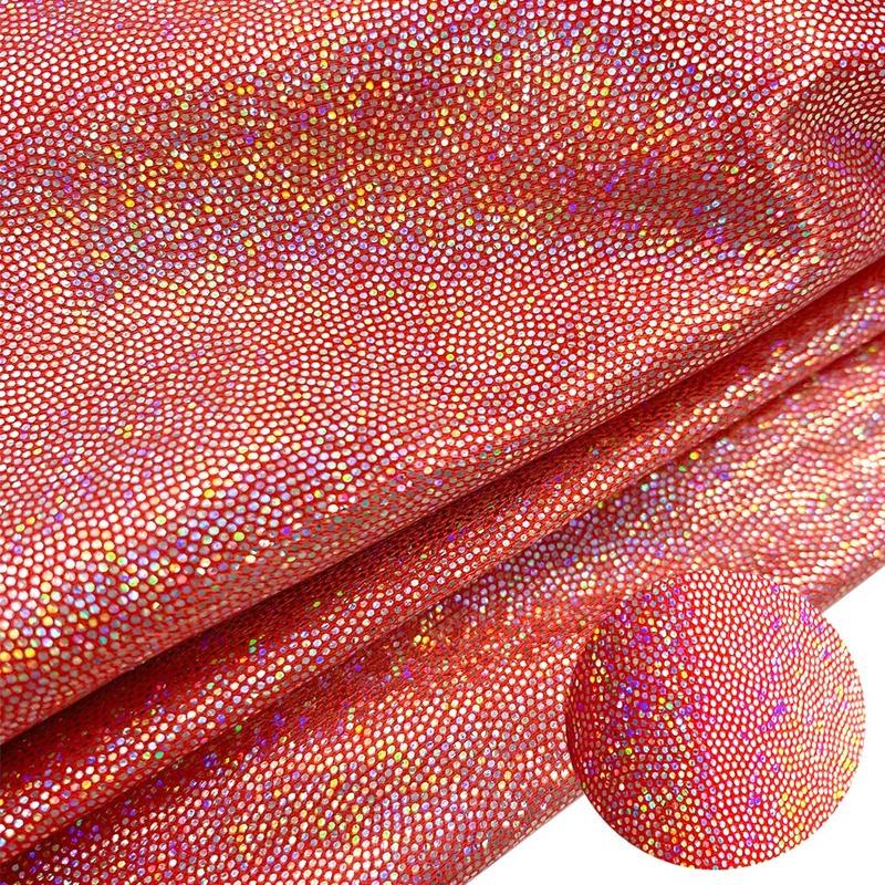 1Pcs 150*100cm Glitter Laser Polyester Fabric Iridescent Holographic Wedding Party Background Doll Clothing Decor DIY Material