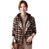 Women's Autumn Plaid Hooded Cardigan Coat