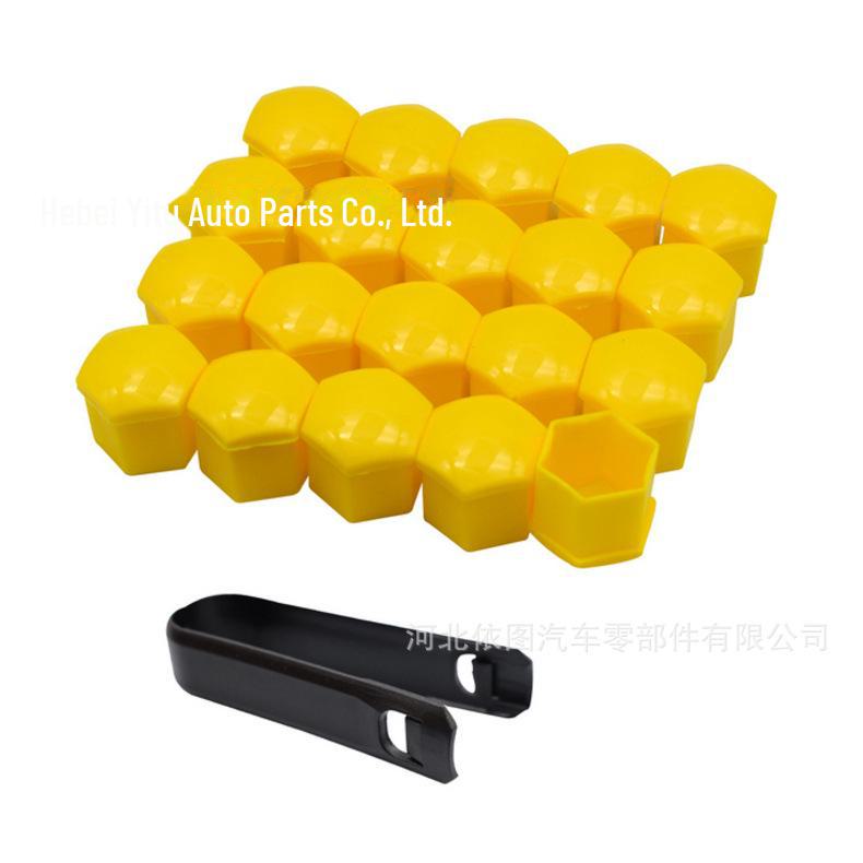 Universal Tire Nut Wheel Hub Protective Cover Set - 17mm, 19mm, 21mm