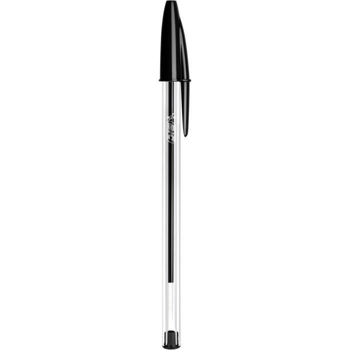 Stylo à bille - BIC - Cristal Original - Boîte de 10 - Couleur noire - Pointe fine
