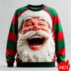 Autumn 3D Santa Clause Printed Sweatshirts Round Neck Fashionable Casual Sports Long Sleeved Christmas Clothing Men's Sweatshirts