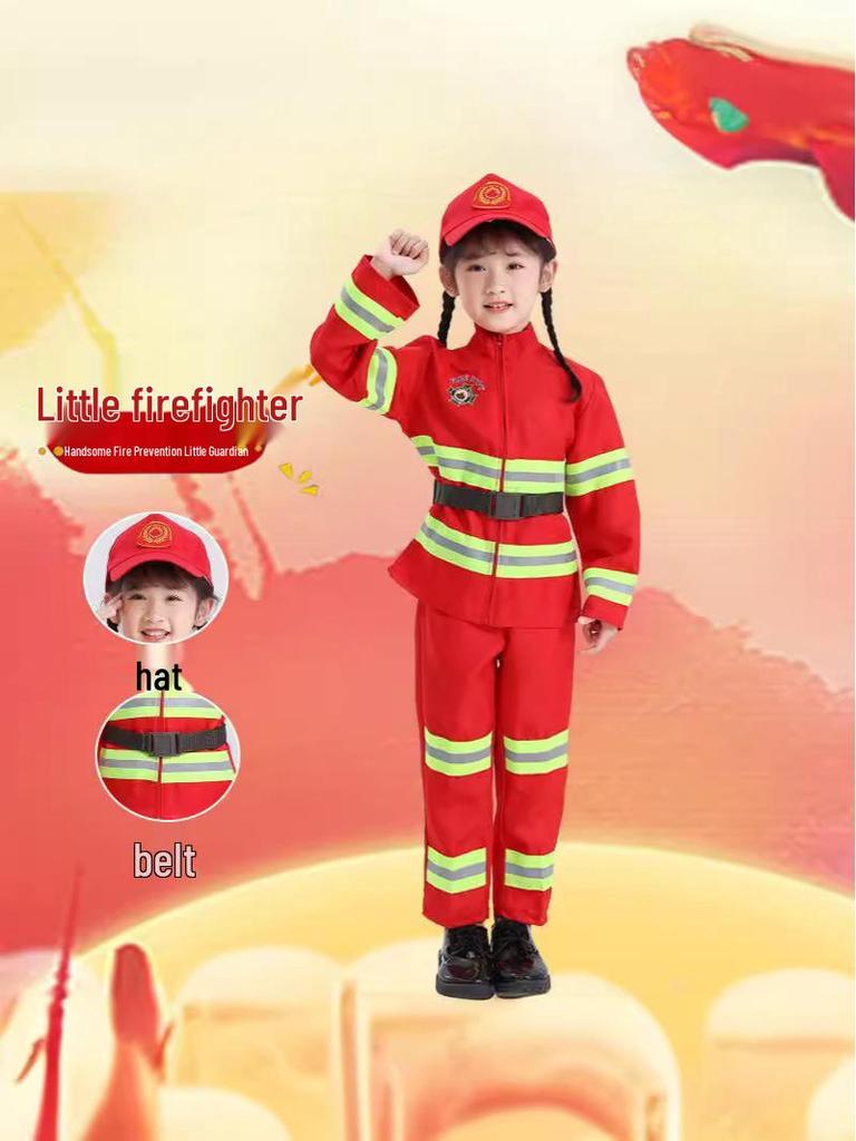 Firefighter Camouflage Costume Set for Kids - Role-Playing and Fashion Show Outfit
