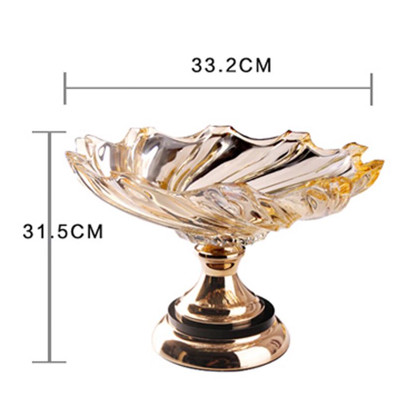 

Flavinmci European Modern Pedestal Crystal Glass Fruit Bowl