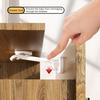 10 Adet Çocuk Güvenliği Dolap Kilidi Gizli Çocuk Korumalı Dolap Kilidi Uzun Kilitleme Kolu Yapışkanlı Dolaplar Çekmeceler Bebek Korumalı Kilitler