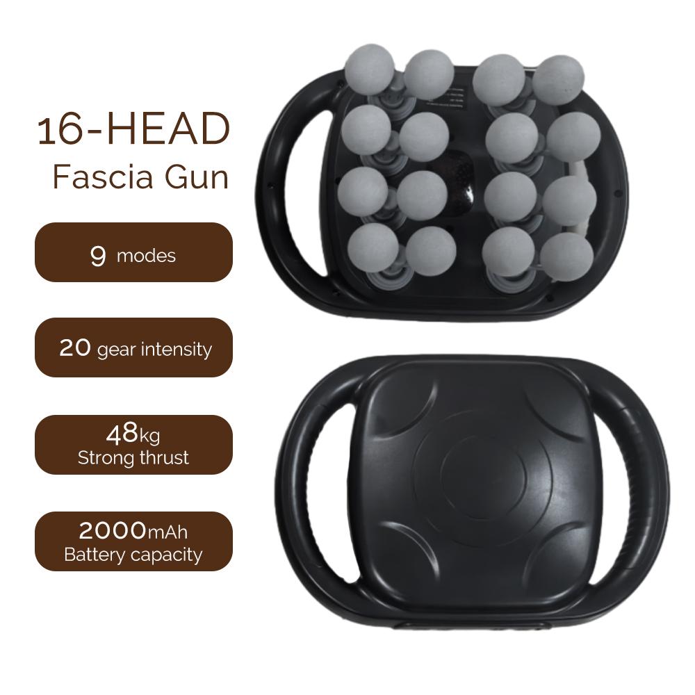 42-Heads Fascia Gun High-Frequency Vibration Body Massage Gun Back and Waist Massager Neck Shoulder Massager Muscle masajeador