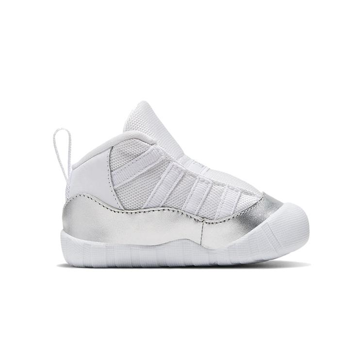 Air Jordan 11 Retro Toddler 'Metallic Silver' (Unisex) White / Metallic Silver Pre-Walking Shoes Sock Shoes CI6165 100