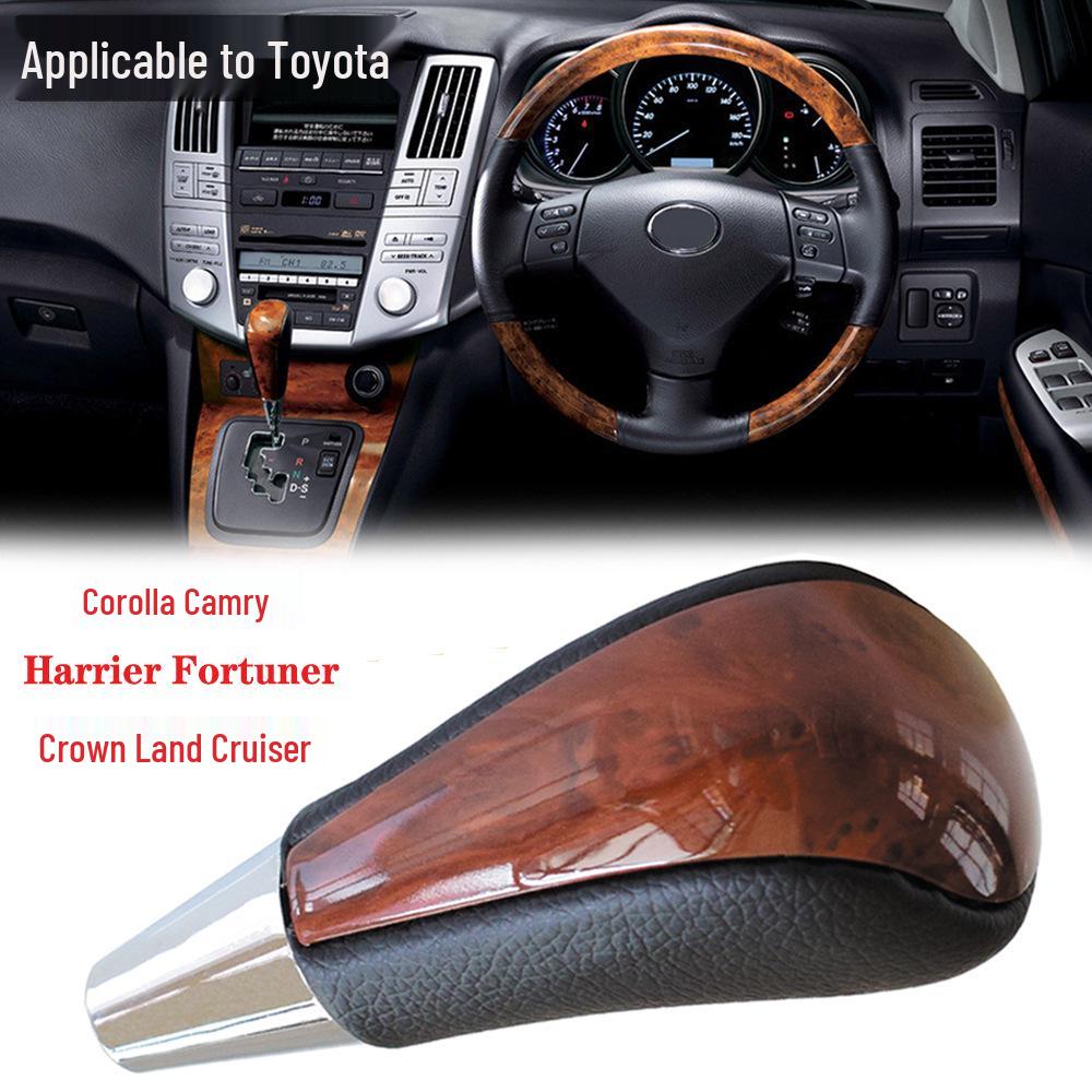 Peach Wood Shift Knob for Toyota Corolla, Camry, Harrier, Crown, and Land Cruiser