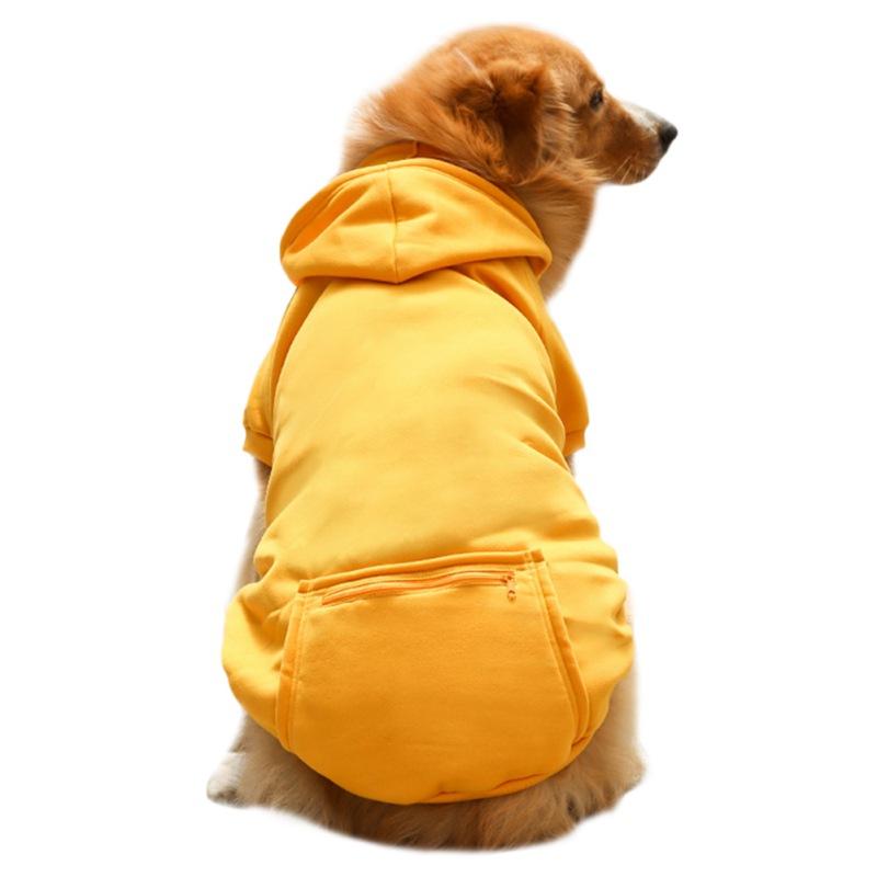 Winter Pet Dog Clothes Dogs Hoodies Fleece Warm Sweater Soft Pets Clothing Zipper Pocket Sweater Costume Coat Accessories XS-5XL