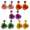 Elegant Rose Flower Dangle Earrings Alluring Flower Drop Earrings Jewelry Attractive Dangle Ear Studs for Daily Wear