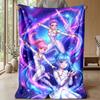 Flame Guitar Art Theme Blanket Lightweight Warm Flannel Blanket Decorative Throw Blanket for Home Decoration