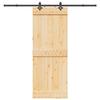 VidaXL Sliding Door and Hardware Kit 80x210 Cm Solid Pine 3332683