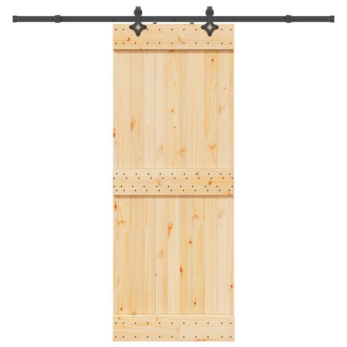 VidaXL Porte coulissante et kit de quincaillerie 80x210 cm pin massif 3332683