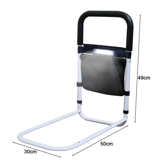 Elderly Adults Bed Rail with Sensor Light Height Adjustable Bed Grab Bar Handle with Storage Pocket Pregnant Women Seniors