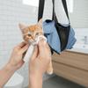 Breathable Mesh Cat Bath Fixing Bag Soft Comfortable Pet Carrier Sling Bag Anti-scratch Folding Puppy Travel Bags Nail Trimming